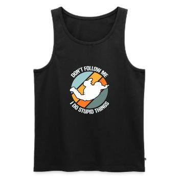 Skydiving Skydiver - Men's Premium Organic Tank Top - black - Front - Michal (187cm)