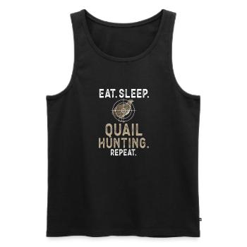 Quail Bird - Men's Premium Organic Tank Top - black - Front - Michal (187cm)