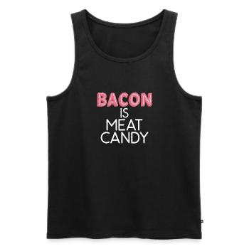 Funny Bacon Gifts - Men's Premium Organic Tank Top - black - Front - AI Model Male 178 light (178cm)