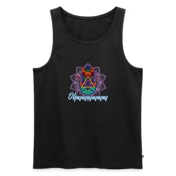 Hamsa Yoga Buddha Talisman Hindu Glück - Männer Premium Bio Tank Top - Schwarz - Vorne - Michal (187cm)