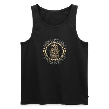 Yoga Hindu Hamsa Eye Symbol Talisman Buddha - Männer Premium Bio Tank Top - Schwarz - Vorne - Michal (187cm)