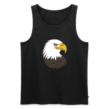 Adler-Vogel - Männer Premium Bio Tank Top - Schwarz - Vorne - Michal (187cm)