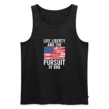 Grill Barbecue Grilling - Männer Premium Bio Tank Top - Schwarz - Vorne - AI Model Male 178 light (178cm)