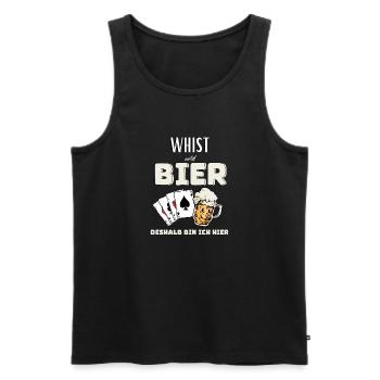 Whist et bière - Débardeur bio Premium Homme - noir - Devant - Michal (187cm)