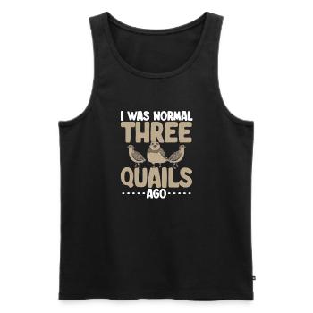 Quail Bird - Men's Premium Organic Tank Top - black - Front - Michal (187cm)