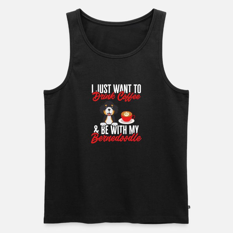 Bernedoodle Hund - Männer Premium Bio Tank Top - Schwarz