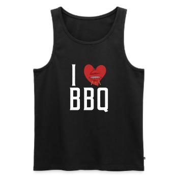Grill Barbecue Grilling - Männer Premium Bio Tank Top - Schwarz - Vorne - AI Model Male 178 light (178cm)