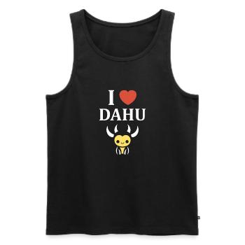 dahu - Débardeur bio Premium Homme - noir - Devant - AI Model Male 178 light (178cm)