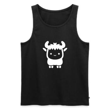 Dahu - Débardeur bio Premium Homme - noir - Devant - AI Model Male 178 light (178cm)