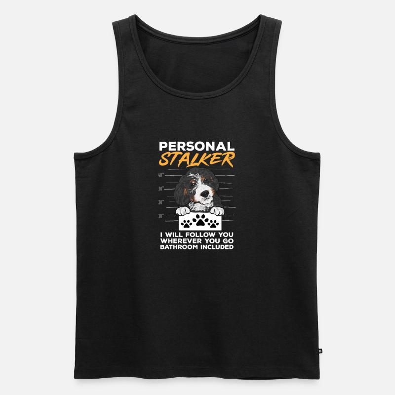 Bernedoodle Hund - Männer Premium Bio Tank Top - Schwarz