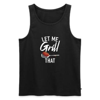 Grillades Barbecue Grillades - Débardeur bio Premium Homme - noir - Devant - Michal (187cm)