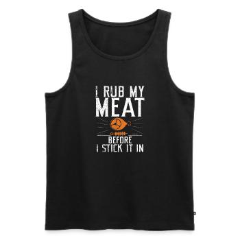 Grill Barbecue Grilling - Männer Premium Bio Tank Top - Schwarz - Vorne - AI Model Male 178 light (178cm)
