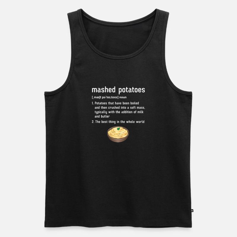 Mashed potatoes Mashed potatoes - Men's Premium Organic Tank Top - black