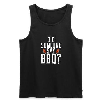 Grill Barbecue Grilling - Männer Premium Bio Tank Top - Schwarz - Vorne - Michal (187cm)