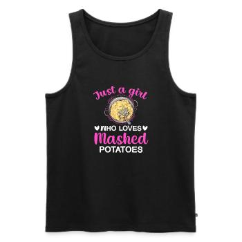 Mashed potatoes Mashed potatoes - Men's Premium Organic Tank Top - black - Front - AI Model Male 178 light (178cm)