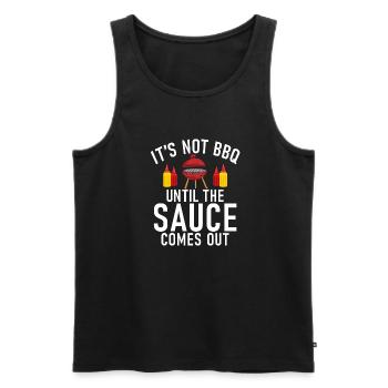 Grill Barbecue Grilling - Männer Premium Bio Tank Top - Schwarz - Vorne - AI Model Male 178 light (178cm)