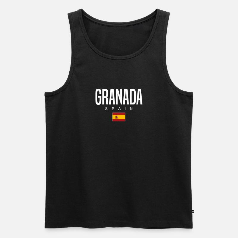 Granada Spanien - Männer Premium Bio Tank Top - Schwarz