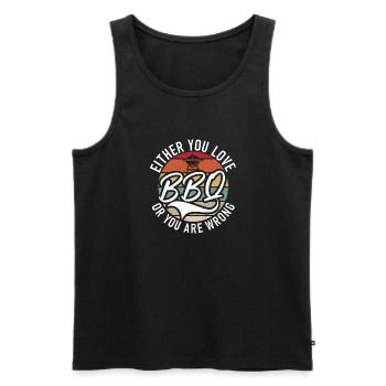 Grill Barbecue Grilling - Männer Premium Bio Tank Top - Schwarz - Vorne - AI Model Male 178 light (178cm)