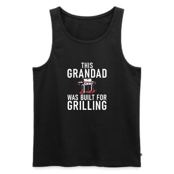 Grillades Barbecue Grillades - Débardeur bio Premium Homme - noir - Devant - AI Model Male 178 light (178cm)
