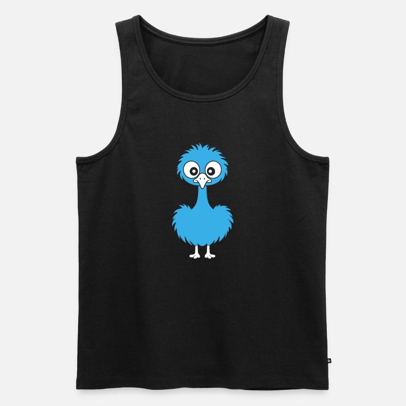 Strauß - Männer Premium Bio Tank Top - Schwarz