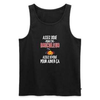 Assez doué pour être bricoleur - Débardeur bio Premium Homme - noir - Devant - Michal (187cm)
