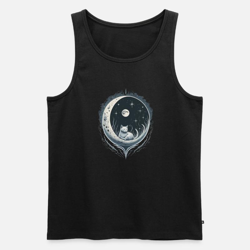 ASTRO-KATZE - Männer Premium Bio Tank Top - Schwarz