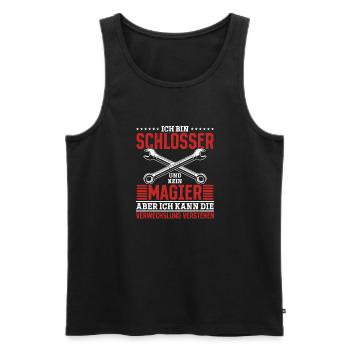 I'm a locksmith and not a magician - Men's Premium Organic Tank Top - black - Front - Michal (187cm)