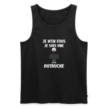 Ostrich Quote - Men's Premium Organic Tank Top - black - Front - Michal (187cm)