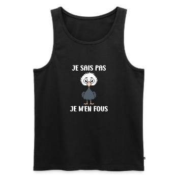 Ostrich Quote - Men's Premium Organic Tank Top - black - Front - Michal (187cm)