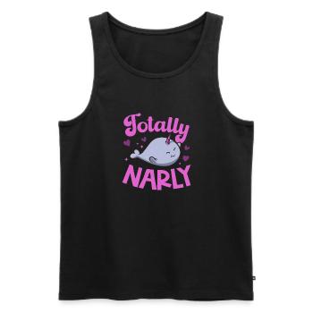 Narwhal Unicorn Whale - Men's Premium Organic Tank Top - black - Front - Michal (187cm)