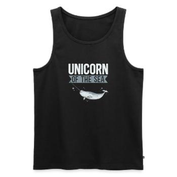 Narwhal Unicorn Whale - Men's Premium Organic Tank Top - black - Front - Michal (187cm)