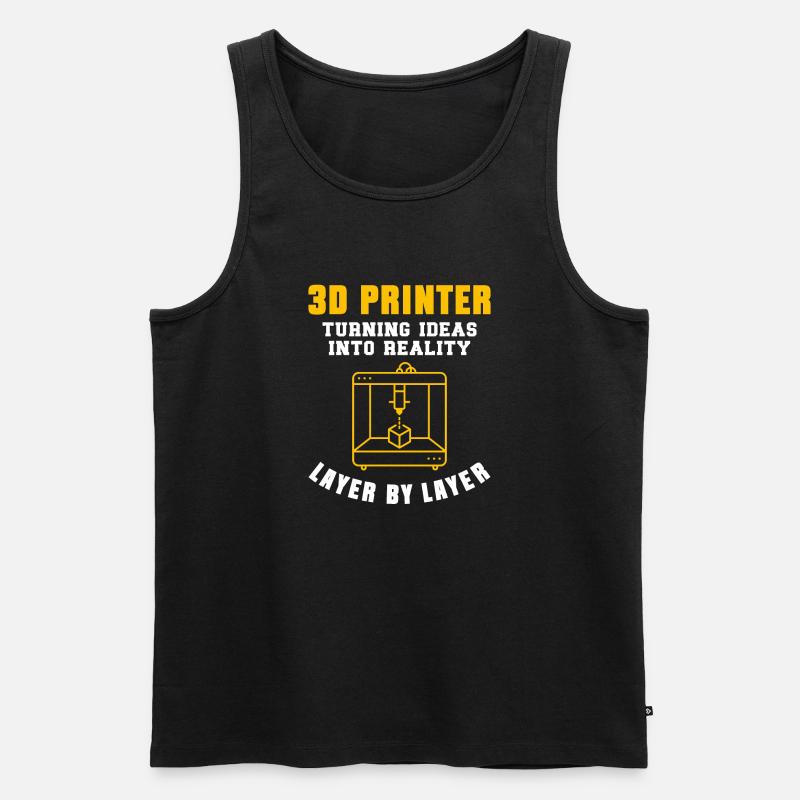 3D Drucker 3D Druck - Männer Premium Bio Tank Top - Schwarz