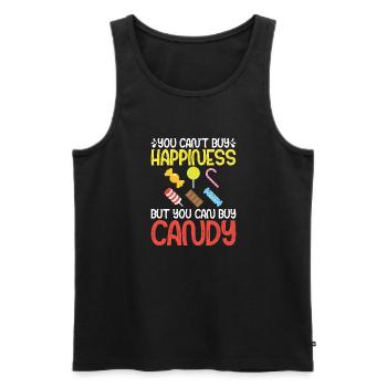 Cadeau de bonbons - Débardeur bio Premium Homme - noir - Devant - Michal (187cm)