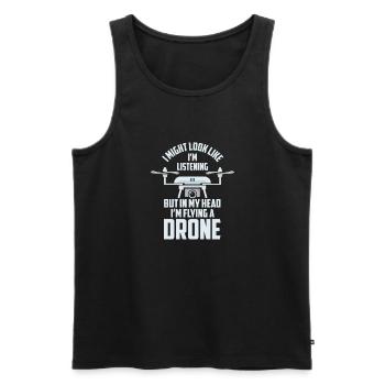 Drone Pilot - Men's Premium Organic Tank Top - black - Front - Michal (187cm)