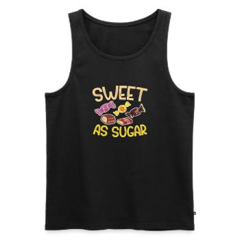 Candy Gift - Men's Premium Organic Tank Top - black - Front - Michal (187cm)