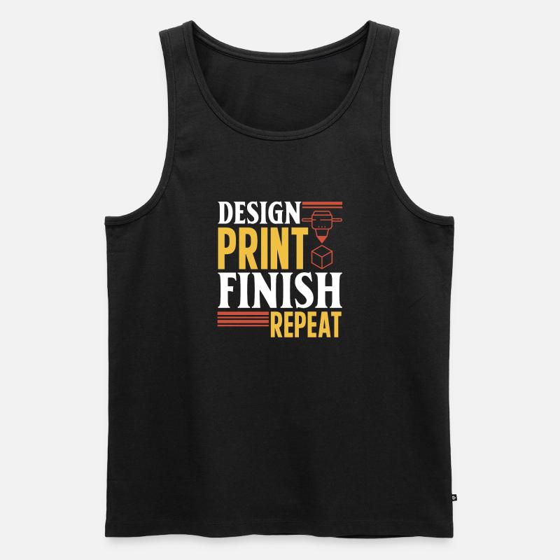 3D Drucker 3D Druck - Männer Premium Bio Tank Top - Schwarz