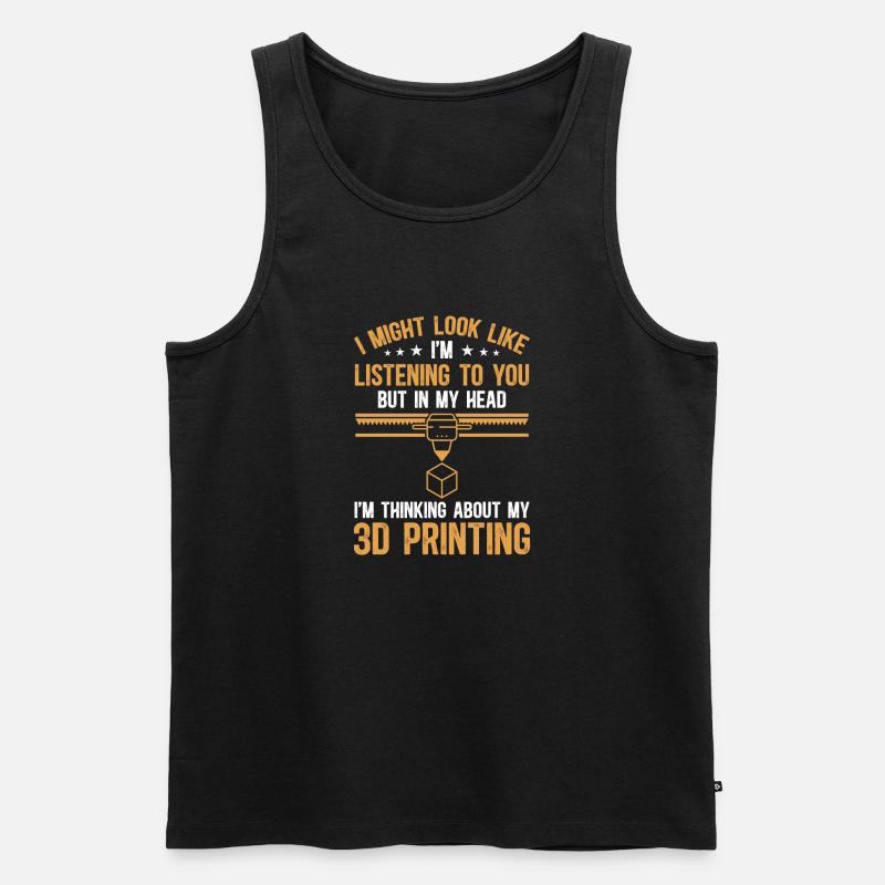 3D Drucker 3D Druck - Männer Premium Bio Tank Top - Schwarz