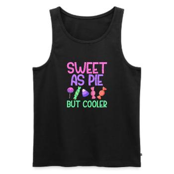 Candy Gift - Men's Premium Organic Tank Top - black - Front - AI Model Male 178 light (178cm)