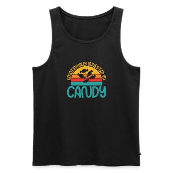 Candy Gift - Men's Premium Organic Tank Top - black - Front - Michal (187cm)