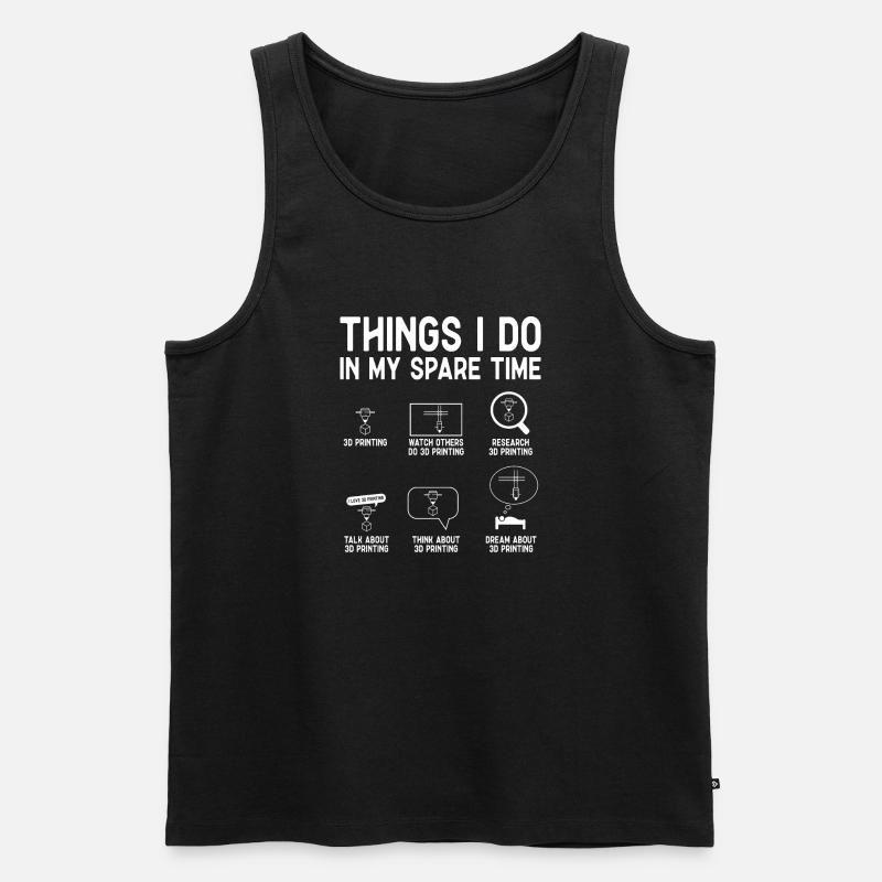 3D Drucker 3D Druck - Männer Premium Bio Tank Top - Schwarz