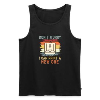 3D Drucker 3D Druck - Männer Premium Bio Tank Top - Schwarz - Vorne - AI Model Male 178 light (178cm)