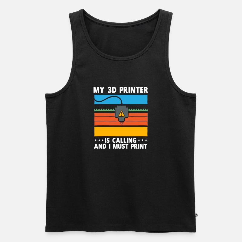 3D Printer 3D Printing - Men's Premium Organic Tank Top - black