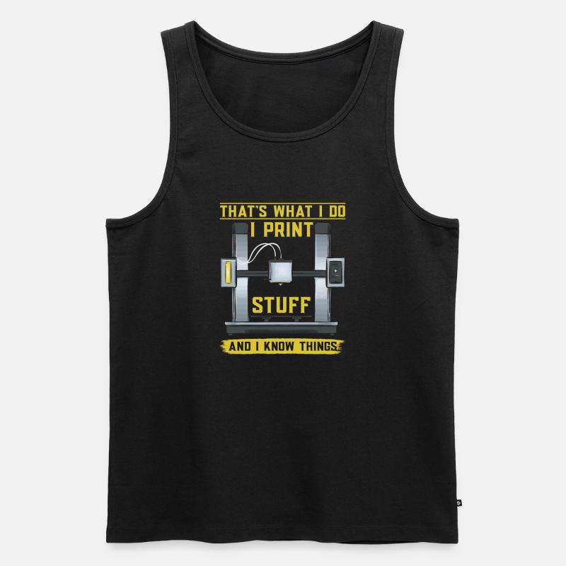 3D Drucker 3D Druck - Männer Premium Bio Tank Top - Schwarz