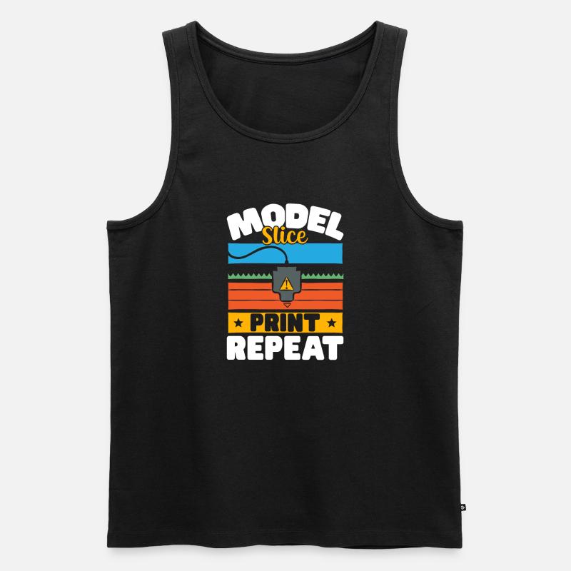3D Printer 3D Printing - Men's Premium Organic Tank Top - black