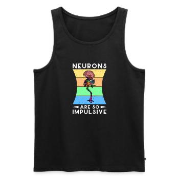 Gehirn Arzt Neurologie Anatomie Neurochirurg - Männer Premium Bio Tank Top - Schwarz - Vorne - Michal (187cm)