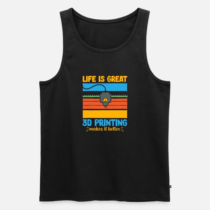 3D Drucker 3D Druck - Männer Premium Bio Tank Top - Schwarz
