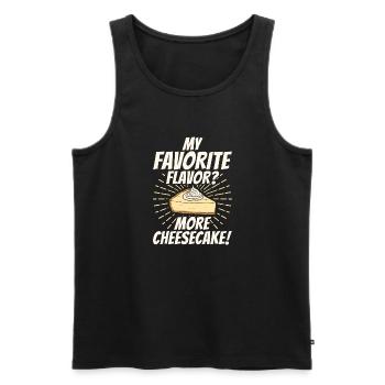 Cadeau de gâteau au fromage - Débardeur bio Premium Homme - noir - Devant - Michal (187cm)