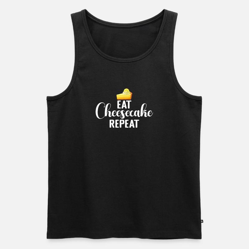 Cheesecake Gift - Männer Premium Bio Tank Top - Schwarz