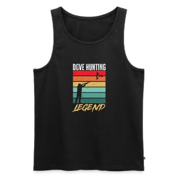 Taubenjäger Taubenjagd Tauben - Männer Premium Bio Tank Top - Schwarz - Vorne - Michal (187cm)