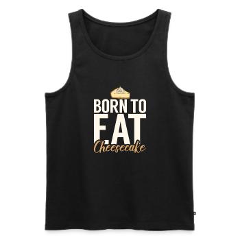 Cheesecake Gift - Männer Premium Bio Tank Top - Schwarz - Vorne - Michal (187cm)